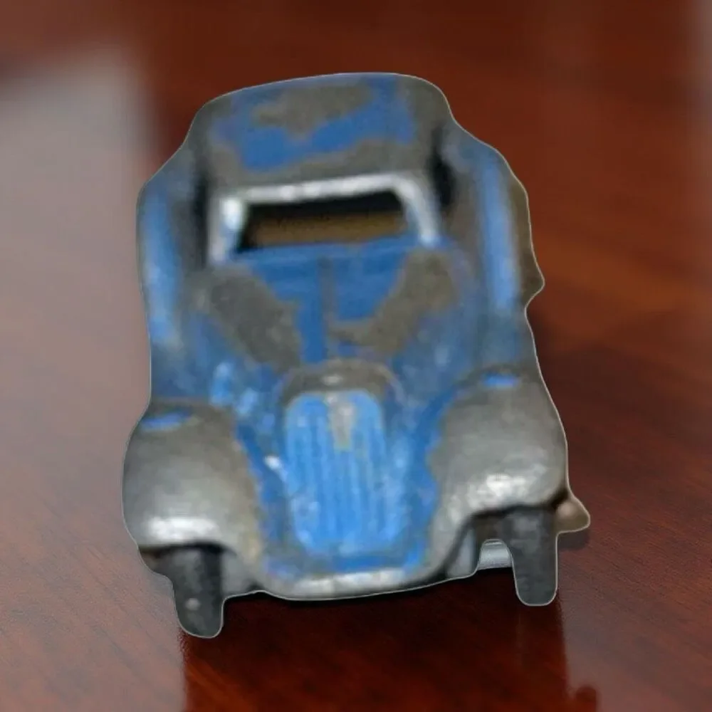 Vintage 1960 Tootsie-Toy 1939 Blue Mercedes Benz Coupe Diecast Car